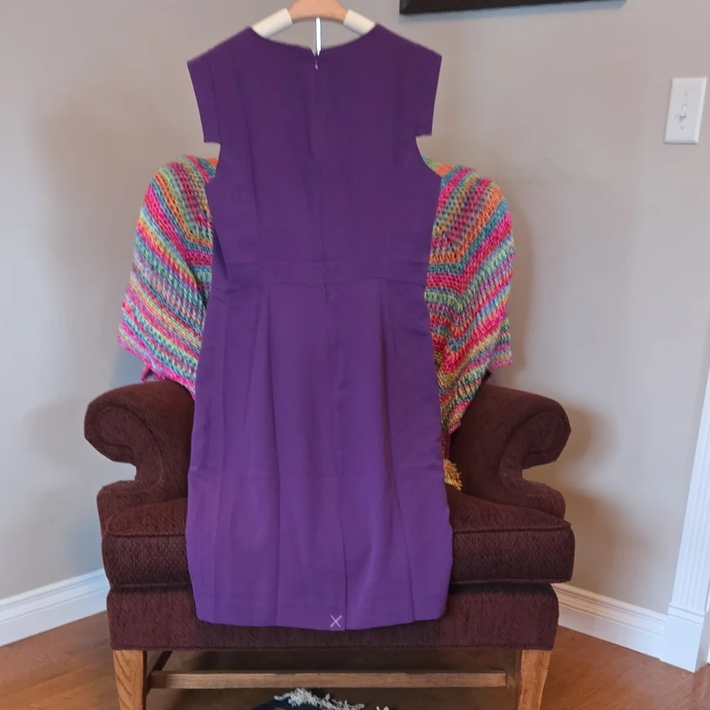 J. Crew Mercantile Rich Purple Midi Dress NWT - Picture 3 of 4